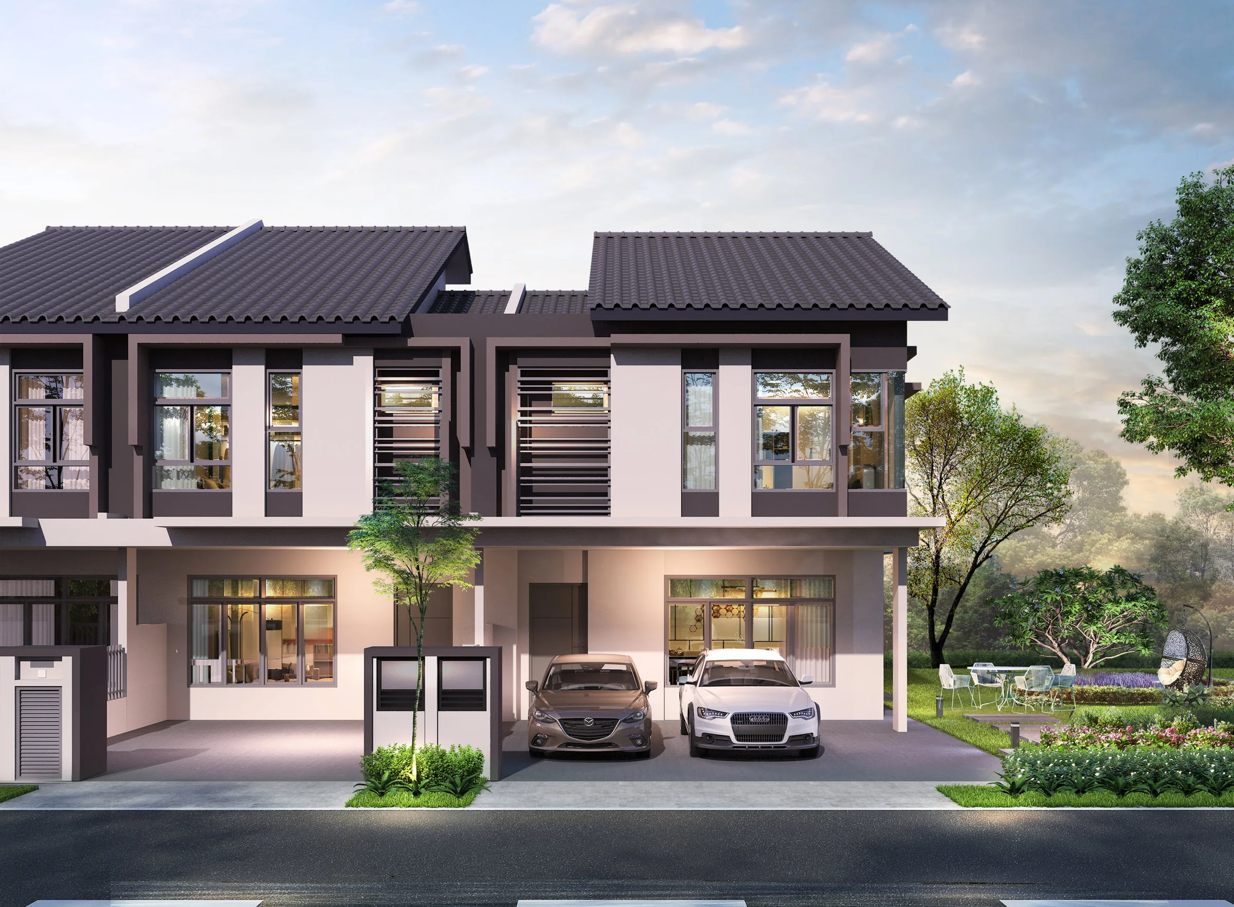 Maison One 2-storey terrace house exterior artist's impression